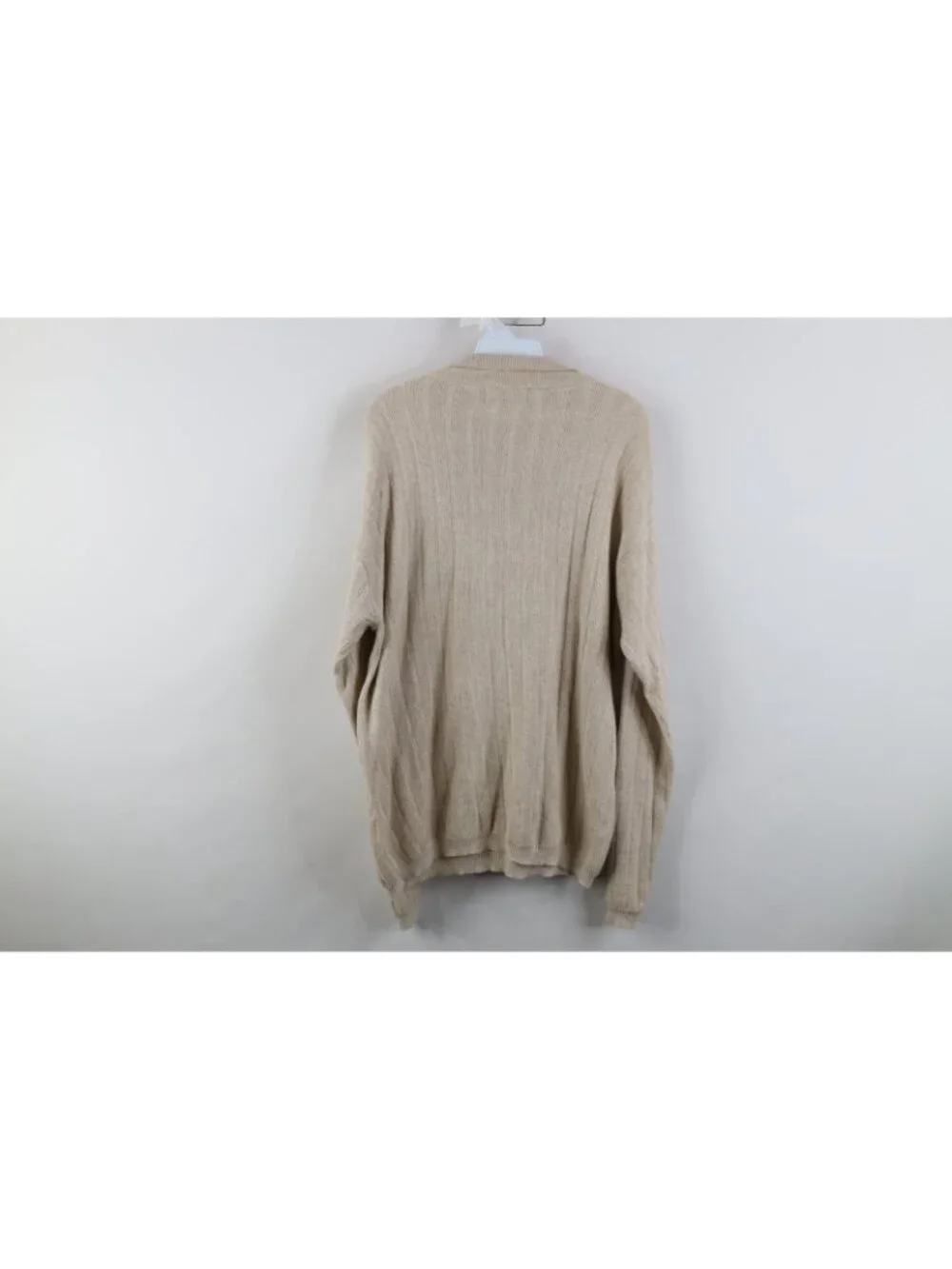 Vintage 90s Streetwear Mens Medium Cotton Ribbed Knit Collared 1/4 Zip Sweater